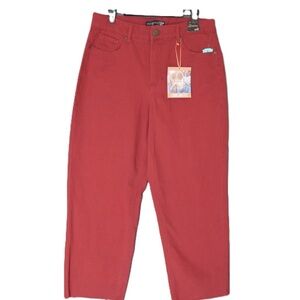 One 5 One Red Cropped Pants